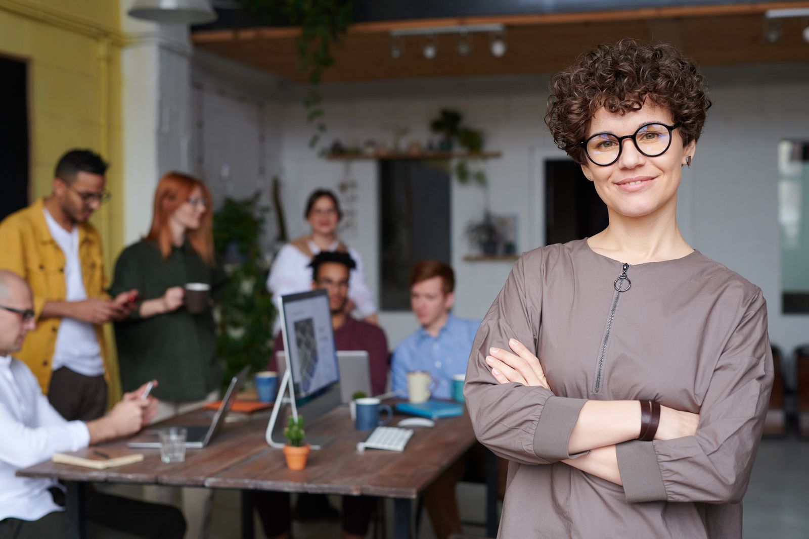 A confident professional in her workplace